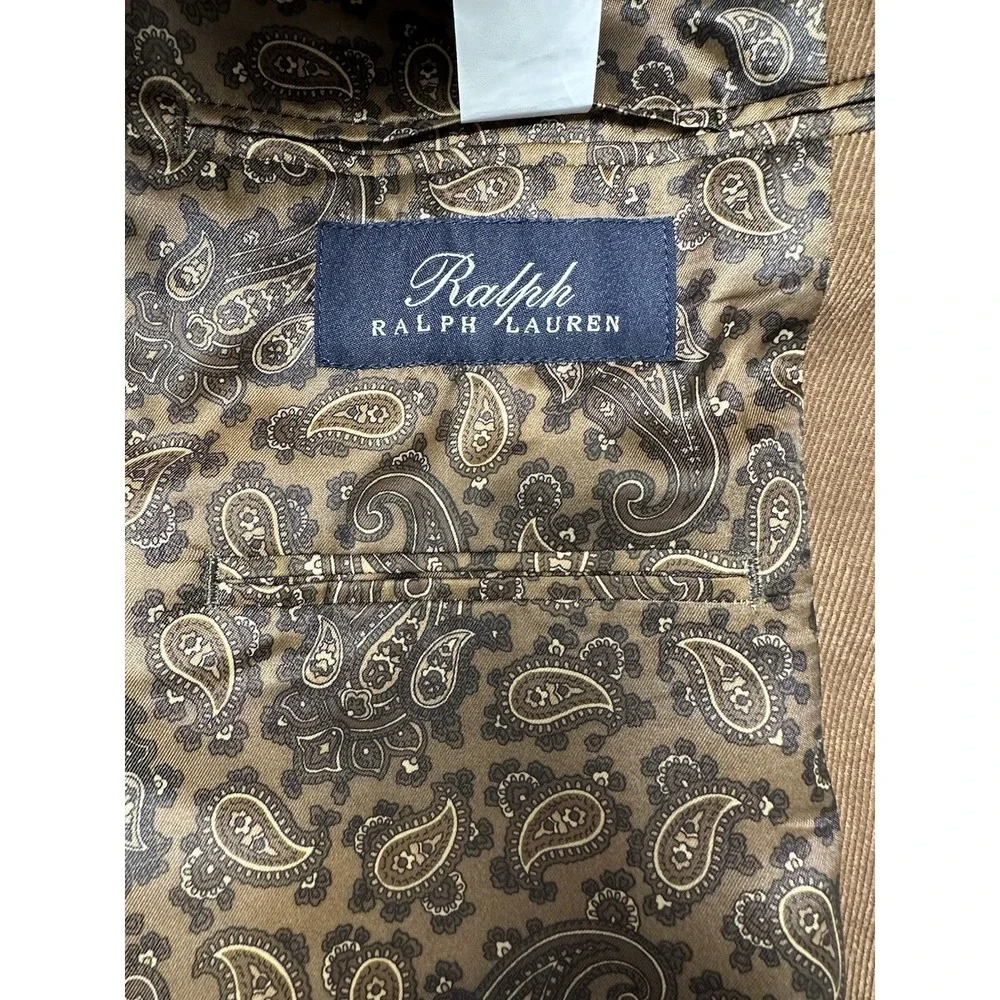 Ralph Lauren Dillards 43L Brown Blazer Jacket Sport Coat‎ Brown Lined